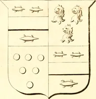 An illustration from A collection of armorial bearings, inscriptions, etc., in the Church of St. Nicholas, Newcastle on Tyne, and chapelries of Gosforth & Cramlington, Northumberland. To which is prefixed a historical account of the Church of St. Nicholas (1820)