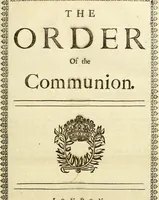 An illustration from A collection of articles, injunctions, canons, orders, ordinances, and constitutions ecclesiastical; with other publick records of the Church of England, chiefly in the times of K. Edward VI., Q. Elizabeth, K. James, & K. Charles I (1684)