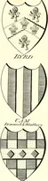 An illustration from A Collection of coats of arms borne by the nobility and gentry of the county of Glocester (1792)