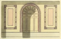 An illustration from A collection of designs for modern embellishments : suitable to parlours, dining & drawing rooms, folding doors, chimney pieces, varandas, frizes, &c. on 25 plates (1834)