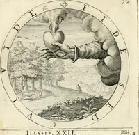 An illustration from A collection of emblemes, ancient and moderne : quickened vvith metricall illustrations, both morall and divine : and disposed into lotteries, that instruction and good counsell may bee furthered by an honest and pleasant recreation (1635)