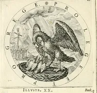 An illustration from A collection of emblemes, ancient and moderne : quickened vvith metricall illustrations, both morall and divine : and disposed into lotteries, that instruction and good counsell may bee furthered by an honest and pleasant recreation (1635)