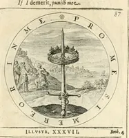 An illustration from A collection of emblemes, ancient and moderne : quickened vvith metricall illustrations, both morall and divine : and disposed into lotteries, that instruction and good counsell may bee furthered by an honest and pleasant recreation (1635)