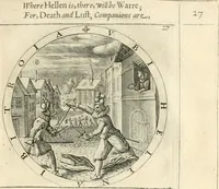 Picture 33 of 214 from A collection of emblemes, ancient and moderne : quickened vvith metricall illustrations, both morall and divine : and disposed into lotteries, that instruction and good counsell may bee furthered by an honest and pleasant recreation (1635), leaf 52