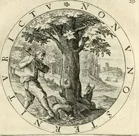Picture 35 of 214 from A collection of emblemes, ancient and moderne : quickened vvith metricall illustrations, both morall and divine : and disposed into lotteries, that instruction and good counsell may bee furthered by an honest and pleasant recreation (1635), leaf 54