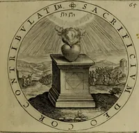 An illustration from A collection of emblemes, ancient and moderne : quickened vvith metricall illvstrations, both morall and divine, and disposed into lotteries, that instruction and good counsell may bee furthered by an honest and pleasant recreation (1635)