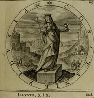 An illustration from A collection of emblemes, ancient and moderne : quickened vvith metricall illvstrations, both morall and divine, and disposed into lotteries, that instruction and good counsell may bee furthered by an honest and pleasant recreation (1635)