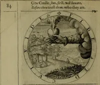 An illustration from A collection of emblemes, ancient and moderne : quickened vvith metricall illvstrations, both morall and divine, and disposed into lotteries, that instruction and good counsell may bee furthered by an honest and pleasant recreation (1635)