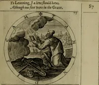 An illustration from A collection of emblemes, ancient and moderne : quickened vvith metricall illvstrations, both morall and divine, and disposed into lotteries, that instruction and good counsell may bee furthered by an honest and pleasant recreation (1635)