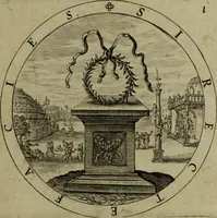 An illustration from A collection of emblemes, ancient and moderne : quickened vvith metricall illvstrations, both morall and divine, and disposed into lotteries, that instruction and good counsell may bee furthered by an honest and pleasant recreation (1635)