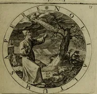 An illustration from A collection of emblemes, ancient and moderne : quickened vvith metricall illvstrations, both morall and divine, and disposed into lotteries, that instruction and good counsell may bee furthered by an honest and pleasant recreation (1635)