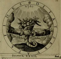 An illustration from A collection of emblemes, ancient and moderne : quickened vvith metricall illvstrations, both morall and divine, and disposed into lotteries, that instruction and good counsell may bee furthered by an honest and pleasant recreation (1635)
