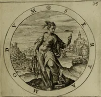 An illustration from A collection of emblemes, ancient and moderne : quickened vvith metricall illvstrations, both morall and divine, and disposed into lotteries, that instruction and good counsell may bee furthered by an honest and pleasant recreation (1635)