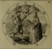 An illustration from A collection of emblemes, ancient and moderne : quickened vvith metricall illvstrations, both morall and divine, and disposed into lotteries, that instruction and good counsell may bee furthered by an honest and pleasant recreation (1635)