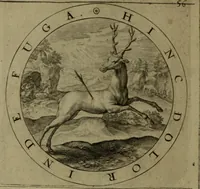 An illustration from A collection of emblemes, ancient and moderne : quickened vvith metricall illvstrations, both morall and divine, and disposed into lotteries, that instruction and good counsell may bee furthered by an honest and pleasant recreation (1635)
