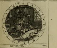An illustration from A collection of emblemes, ancient and moderne : quickened vvith metricall illvstrations, both morall and divine, and disposed into lotteries, that instruction and good counsell may bee furthered by an honest and pleasant recreation (1635)