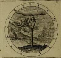 An illustration from A collection of emblemes, ancient and moderne : quickened vvith metricall illvstrations, both morall and divine, and disposed into lotteries, that instruction and good counsell may bee furthered by an honest and pleasant recreation (1635)