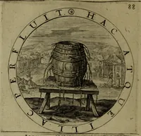 An illustration from A collection of emblemes, ancient and moderne : quickened vvith metricall illvstrations, both morall and divine, and disposed into lotteries, that instruction and good counsell may bee furthered by an honest and pleasant recreation (1635)