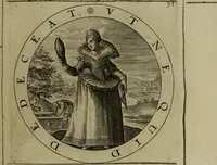 An illustration from A collection of emblemes, ancient and moderne : quickened vvith metricall illvstrations, both morall and divine, and disposed into lotteries, that instruction and good counsell may bee furthered by an honest and pleasant recreation (1635)
