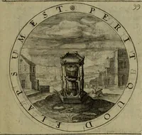 An illustration from A collection of emblemes, ancient and moderne : quickened vvith metricall illvstrations, both morall and divine, and disposed into lotteries, that instruction and good counsell may bee furthered by an honest and pleasant recreation (1635)