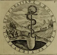 An illustration from A collection of emblemes, ancient and moderne : quickened vvith metricall illvstrations, both morall and divine, and disposed into lotteries, that instruction and good counsell may bee furthered by an honest and pleasant recreation (1635)