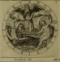 An illustration from A collection of emblemes, ancient and moderne : quickened vvith metricall illvstrations, both morall and divine, and disposed into lotteries, that instruction and good counsell may bee furthered by an honest and pleasant recreation (1635)