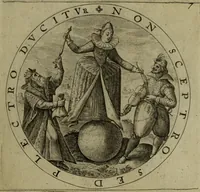 An illustration from A collection of emblemes, ancient and moderne : quickened vvith metricall illvstrations, both morall and divine, and disposed into lotteries, that instruction and good counsell may bee furthered by an honest and pleasant recreation (1635)