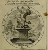 An illustration from A collection of emblemes, ancient and moderne : quickened vvith metricall illvstrations, both morall and divine, and disposed into lotteries, that instruction and good counsell may bee furthered by an honest and pleasant recreation (1635)
