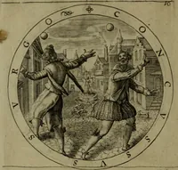 An illustration from A collection of emblemes, ancient and moderne : quickened vvith metricall illvstrations, both morall and divine, and disposed into lotteries, that instruction and good counsell may bee furthered by an honest and pleasant recreation (1635)