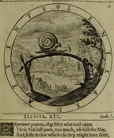 An illustration from A collection of emblemes, ancient and moderne : quickened vvith metricall illvstrations, both morall and divine, and disposed into lotteries, that instruction and good counsell may bee furthered by an honest and pleasant recreation (1635)