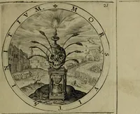 An illustration from A collection of emblemes, ancient and moderne : quickened vvith metricall illvstrations, both morall and divine, and disposed into lotteries, that instruction and good counsell may bee furthered by an honest and pleasant recreation (1635)