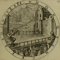 An illustration from A collection of emblemes, ancient and moderne : quickened vvith metricall illvstrations, both morall and divine, and disposed into lotteries, that instruction and good counsell may bee furthered by an honest and pleasant recreation (1635)