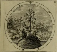 An illustration from A collection of emblemes, ancient and moderne : quickened vvith metricall illvstrations, both morall and divine, and disposed into lotteries, that instruction and good counsell may bee furthered by an honest and pleasant recreation (1635)
