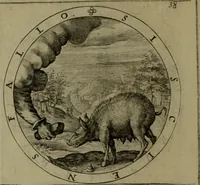 An illustration from A collection of emblemes, ancient and moderne : quickened vvith metricall illvstrations, both morall and divine, and disposed into lotteries, that instruction and good counsell may bee furthered by an honest and pleasant recreation (1635)