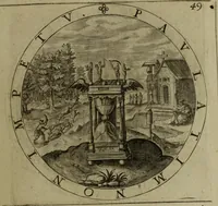 An illustration from A collection of emblemes, ancient and moderne : quickened vvith metricall illvstrations, both morall and divine, and disposed into lotteries, that instruction and good counsell may bee furthered by an honest and pleasant recreation (1635)
