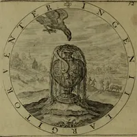 An illustration from A collection of emblemes, ancient and moderne : quickened vvith metricall illvstrations, both morall and divine, and disposed into lotteries, that instruction and good counsell may bee furthered by an honest and pleasant recreation (1635)
