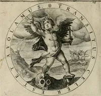 Picture 125 of 213 from A collection of emblemes, ancient and moderne : quickened vvith metricall illustrations, both morall and divine : and disposed into lotteries ... (1635), leaf 181