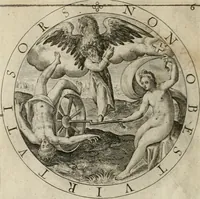 An illustration from A collection of emblemes, ancient and moderne : quickened vvith metricall illustrations, both morall and divine : and disposed into lotteries ... (1635)