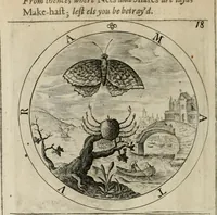 Picture 23 of 213 from A collection of emblemes, ancient and moderne : quickened vvith metricall illustrations, both morall and divine : and disposed into lotteries ... (1635), leaf 45