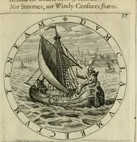Picture 42 of 213 from A collection of emblemes, ancient and moderne : quickened vvith metricall illustrations, both morall and divine : and disposed into lotteries ... (1635), leaf 64