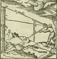 An illustration from Collection ov recveil de divers traictez mathematiqves. A sçauoir; d'arithmetiqve, d'algebre, de la solution de diuers problemes & questions, tant geometriques, qu'astronomiques. Comme aussi de plusieurs moyens pour mesurer toutes sortes de quantitez, soient lignes, superficies & corps. Item, de la sphere du monde, auec l'vsage & pratique tant de l'astrolabe, du quarré geometrique, & des globes, que du compas de proportion: et encore de la construction des fortifications practiquées aux Pays Bas (1621)