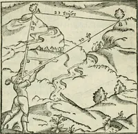 An illustration from Collection ov recveil de divers traictez mathematiqves. A sçauoir; d'arithmetiqve, d'algebre, de la solution de diuers problemes & questions, tant geometriques, qu'astronomiques. Comme aussi de plusieurs moyens pour mesurer toutes sortes de quantitez, soient lignes, superficies & corps. Item, de la sphere du monde, auec l'vsage & pratique tant de l'astrolabe, du quarré geometrique, & des globes, que du compas de proportion: et encore de la construction des fortifications practiquées aux Pays Bas (1621)