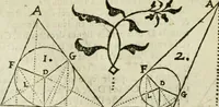 An illustration from Collection ov recveil de divers traictez mathematiqves. A sçauoir; d'arithmetiqve, d'algebre, de la solution de diuers problemes & questions, tant geometriques, qu'astronomiques. Comme aussi de plusieurs moyens pour mesurer toutes sortes de quantitez, soient lignes, superficies & corps. Item, de la sphere du monde, auec l'vsage & pratique tant de l'astrolabe, du quarré geometrique, & des globes, que du compas de proportion: et encore de la construction des fortifications practiquées aux Pays Bas (1621)