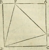 An illustration from Collection ov recveil de divers traictez mathematiqves. A sçauoir; d'arithmetiqve, d'algebre, de la solution de diuers problemes & questions, tant geometriques, qu'astronomiques. Comme aussi de plusieurs moyens pour mesurer toutes sortes de quantitez, soient lignes, superficies & corps. Item, de la sphere du monde, auec l'vsage & pratique tant de l'astrolabe, du quarré geometrique, & des globes, que du compas de proportion: et encore de la construction des fortifications practiquées aux Pays Bas (1621)