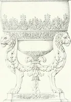 An illustration from Collezione di soggetti ornamentali ed architettonici inventati e disegnati da Domenico Moglia (1837)