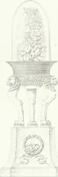 An illustration from Collezione di soggetti ornamentali ed architettonici inventati e disegnati da Domenico Moglia (1837)