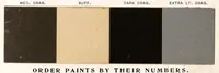 An illustration from Color card : February 1894, H.W. Johns M'f'g Co., manufacturers of the standard paints for structural purposes, roof paints, wood stains, varnishes, etc. (1894)