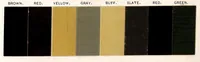 An illustration from Color card : February 1894, H.W. Johns M'f'g Co., manufacturers of the standard paints for structural purposes, roof paints, wood stains, varnishes, etc. (1894)