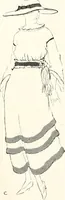 An illustration from Color in everyday life; a manual for lay students, artisaus and artists; the principles of color combination and color arrangement, and their applications in dress, home, business, the theatre and community play (1918)