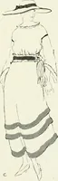 An illustration from Color in everyday life; a manual for lay students, artisaus and artists; the principles of color combination and color arrangement, and their applications in dress, home, business, the theatre and community play (1918)